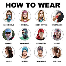 Load image into Gallery viewer, Riding Mask Motorcycle - Scarf Face Mask Bandana - 3D Neck Gaiter Face Cover - Tubular Bandana Cool Face Mask Sun Dust Protection for Cycling, Riding. (Evil Clown Face Mask)