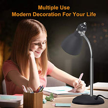 Load image into Gallery viewer, LEPOWER Metal Desk Lamp, Eye-Caring Table Lamp, Study Lamps with Flexible Goose Neck for Bedroom and Office (Sandy Black)