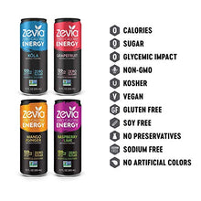 Load image into Gallery viewer, Zevia Zero Calorie Energy Drink, Variety Pack, 12 Ounce Cans (Pack of 12)