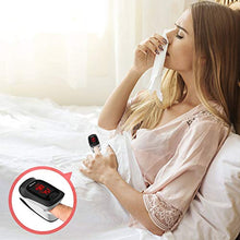 Load image into Gallery viewer, Metene Fingertip Pulse Oximeter, Blood Oxygen Saturation Monitor with Alarming Beep, Portable SpO2 Meter with Batteries and Lanyard