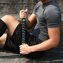 Load image into Gallery viewer, Idson Muscle Roller Stick for Athletes- Body Massage Sticks Tools-Muscle Roller Massager for Relief Muscle Soreness,Cramping and Tightness,Help Legs and Back Recovery,Black Green