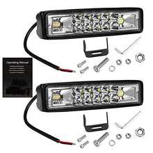 Load image into Gallery viewer, 6 Inch Led Pods Light Bar - nicerpro Slim 60W 10000Lm 12V/24V Driving Fog Light Waterproof Combo Flood Spot Lights for Trucks Off Road ATV UTV Golf Cart Trailer 2 Pack