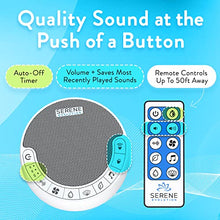 Load image into Gallery viewer, Serene Evolution White Noise Machine for Sleeping Adult or Baby with 70 Sounds | White Noise Machine for Office Privacy & Noise Cancelling | Sleep Sound Machine for Adults | Fan, Ocean, Rain Sounds