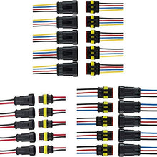 Load image into Gallery viewer, OSOF 30Pcs/Pack (2 + 3 + 4 Pin Way) 16AWG Car Male & Female Waterproof Electrical Connectors Plug Socket Kit With 10cm Wire 1.5mm Series Terminal Connector