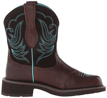 Load image into Gallery viewer, Ariat Women's Fatbaby Heritage Dapper Western Cowboy Boot, Royal Chocolate/Fudge, 7.5 M US