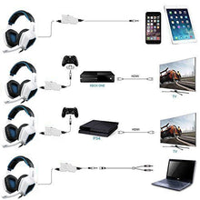Load image into Gallery viewer, Xbox One PS4 Headset,Sades SA920 3.5mm Wired Over Ear Stereo Gaming Headphones with Microphone for PC iOS Computer Gamers Smart Phones Mobiles(White Black)