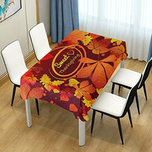 Load image into Gallery viewer, ALAZA Red Maple Thanksgiving Celebrate Thanksgiving Tablecloth,Washable Tablecloth,60 x 108 Inch Oblong/Rectangle Tablecloth for Family Dinner,Indoor or Outdoor Parties Etc