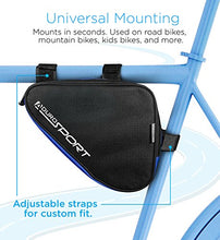 Load image into Gallery viewer, Aduro Sport Bicycle Bike Storage Bag Triangle Saddle Frame Pouch for Cycling (Blue)