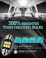 Load image into Gallery viewer, Combriller DE3175 Led Bulb DE3021 DE3022 Led Festoon Bulb 31MM Led Bulb 6000K White Super Bright, Canbus Error Free Festoon Led Bulb For Interior Dome Light, Map Light, License Plate Lights, Pack Of 4