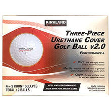 Load image into Gallery viewer, KIRKLAND SIGNATURE Three-Piece Urethane Cover Golf Ball v2.0, 1 Dozen, 12 Count, White