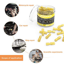 Load image into Gallery viewer, HOODDEAL 100pcs Female Spade Connector - Heat Shrink Insulated Electrical Spade Terminals - Marine Automotive Quick Disconnect Wire Crimp Connectors Kit - 12-10 Gauge, Yellow