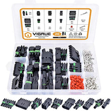 Load image into Gallery viewer, 301Pcs 20 Kits Waterproof Car Electrical Wire Connector Terminals Plug Kit 1/2/3/4/6/Male&Female Pin Small Plug 18-14AWG Water Resistend Truck Harness Plug Car Spark Plug Connector
