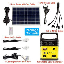 Load image into Gallery viewer, UPEOR Solar Generator Lighting System Portable Solar Power Generator Kit for Emergency Power Supply,Home & Outdoor Camping,Including MP3&FM Radio,Solar Panel,3 Sets LED Lights (Yellow)
