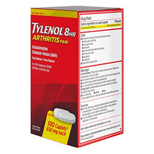 Load image into Gallery viewer, Tylenol 8 Hour Arthritis Pain Tablets with Acetaminophen for Joint Pain, 100 ct