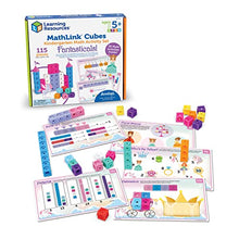 Load image into Gallery viewer, Learning Resources MathLink Cubes Kindergarten Math Activity Set: Fantasticals! 115 Pieces, Easter Toys for kids, Ages 5+ Kindergarten STEM Activities, Math Activity Set and Games for Kids, Mathlink Cubes Activity Set