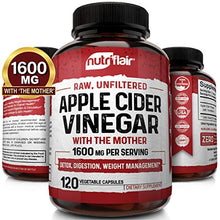 Load image into Gallery viewer, Apple Cider Vinegar Capsules with Mother 1600mg - 120 Vegan ACV Pills - Best Supplement for Healthy Weight Loss, Diet, Keto, Digestion, Detox, Immune - Powerful Cleanser & Appetite Suppressant Non-GMO