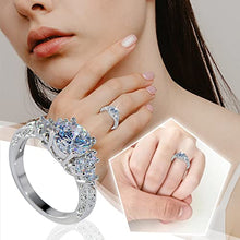 Load image into Gallery viewer, Cubic Zirconia Promise Floral Rings for Women and Girls Gold Plated Wedding Ring Cubic Zirconia Engagement Band Ring