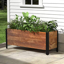 Load image into Gallery viewer, Amazon Basics Recycled Wood Rectangular Garden Planter, Brown, 37 x 13 x 15 Inch (LxWxH)