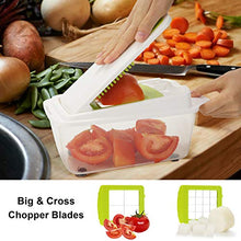 Load image into Gallery viewer, Aieruma Vegetable Chopper, 16 in 1 Onion Chopper Food Cutter, with Handheld Spiralizer Vegetable Slicer, Veggie Spiral Cutter, (BPA free) Heavy Duty Multi Vegetable-Fruit-Cheese-Dicer-Kitchen Cuttert