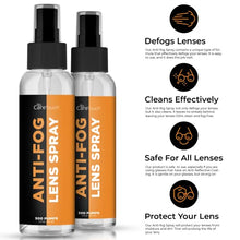 Load image into Gallery viewer, Care Touch Anti Fog Lens Spray, 60ml Spray Up To 500 Pumps – Instantly Cleans Camera Lenses, Eye Glasses, Mirrors, and Device Screens