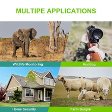 Load image into Gallery viewer, WiFi Trail Camera, 4K 24MP Bluetooth Wildlife Camera 120° Monitoring 0.2s Triger Speed and Trigger Distance Up to 100 Feet Hunting Camera with 32G SD Card IP66 Waterproof for Outdoor