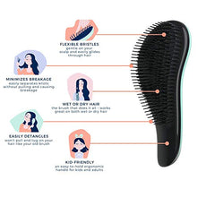 Load image into Gallery viewer, Crave Naturals Glide Thru Detangling Brush for Adults & Kids Hair. Detangler Hairbrush for Natural, Curly, Straight, Wet or Dry Hair. Hair Brushes for Women. Styling Brush (Turquoise)