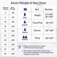 Load image into Gallery viewer, ZonLi Heavy Weighted Blanket 25 lbs(60''x80'', Abstract/Navy), Queen Size Weighted Blanket for Adults, Soft Fleece Throw Blanket with Glass Beads