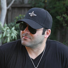 Load image into Gallery viewer, Asoodehdelan Iranian Persian Farvahar Hat Iran Farohar Faravahar Cap Zoroastrian Pahlavi Gift (Black)
