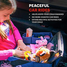 Load image into Gallery viewer, DMoose Kids Travel Tray Grey and Black | Bundle | Toddler Car Seat Lap Activity Tray with Padded Comfort Base