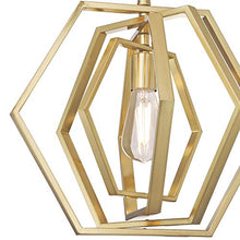 Load image into Gallery viewer, Westinghouse Lighting 6369700, Champagne Brass Finish Holly One-Light Indoor Pendant, Size