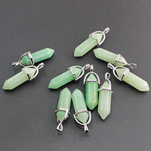 Load image into Gallery viewer, Wholesale 10PCS Genuine Green Aventurine Stone Healing Point Reiki Chakra Pendants Bulk for Jewelry Making