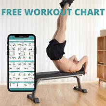 Load image into Gallery viewer, Finer Form Gym Quality Foldable Flat Bench for Multi-Purpose Weight Training and Ab Exercises