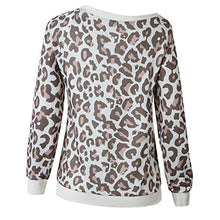 Load image into Gallery viewer, ECOWISH Women's Camouflage Print Casual Leopard Pullover Long Sleeve Sweatshirts Top Blouse Camel X-Large