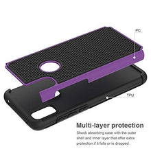 Load image into Gallery viewer, Sucnakp T-Mobile Revvl 4 Case TCL Revvl 4 Case Shock Absorption Drop Protection Hybrid Dual Layer Armor Defender Protective Cover for T-Mobile Revvl 4(FB Purple)