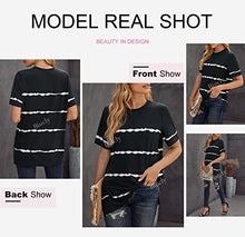 Load image into Gallery viewer, Biucly Women's Summer Casual Sexy Short Sleeve Crewneck Star Print Tee Loose Tunic Tops Soft Tshirts for Womens,US 16-18(XL),Grey