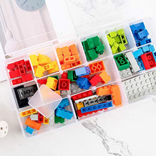 Load image into Gallery viewer, SGHUO 18 Compartment Organizer Box with Adjustable Dividers, 4 Pack Plastic Storage Container for Jewelry, Craft DIY, Bead, Sewing, Dip Powder, Hair Accessories, Thread