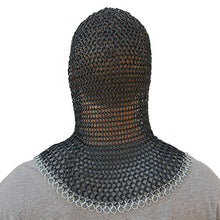 Load image into Gallery viewer, Medieval V Face Mild Steel Chainmail Coif Armor
