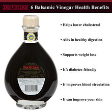 Load image into Gallery viewer, Due Vittorie Oro Gold Balsamic Vinegar with Pourer, 8.45fl oz / 250ml (2 pack)