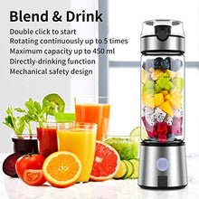 Load image into Gallery viewer, Portable Blender, Ayyie Personal Size Blender, Smoothie Blender USB Rechargeable Shakes and Smoothies Juicer Cup, with 4000mAh USB Batteries, BPA Free, Protein Juice Blender Mixer(SXB01)