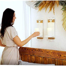 Load image into Gallery viewer, TideAndTales Beach Decor Starfish Wall Candle Sconces (Set of 2) Ocean Themed Wall-Mount Candleholders, Coastal Farmhouse Seashell Candle Holders, Nautical Style Beach Bathroom Decor