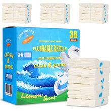 Load image into Gallery viewer, Effacera Disposable Toilet Bowl Cleaning Paper Bulk, Toilet Wand Fresh Refills for Bathroom Scrubber Cleaning Supplies - 36 Refills