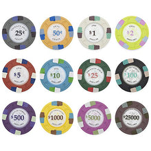 Load image into Gallery viewer, Claysmith Gaming Pack of 50 Poker Knights Poker Chips, Heavyweight 13.5-Gram Clay Composite (1 White)