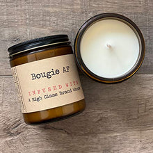 Load image into Gallery viewer, Bougie AF Infused With A High Class Brand Whore | Premium Soy Wax Candle | The Malicious Mermaid | Amber Jar Candle | Made in USA | Snarky Candles | Scented Candles For Women And Men