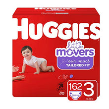 Load image into Gallery viewer, Huggies Little Movers Baby Diapers, Size 3, 162 Ct, One Month Supply, Packaging May Vary
