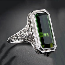 Load image into Gallery viewer, JewelryPalace Huge 8.2ct Emerald Women Men 925 Silver Ring Engagement Wedding Prom #Emerald (7)