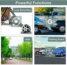 Load image into Gallery viewer, Dash Cam Front and Rear, Dash Camera for Cars 1080P Full HD Dual Dash Cam 3" IPS Screen in Car Camera Front and Rear Night Vision,170°Wide Angle Motion Detection Parking Monitor G-Sensor(with SD Card)