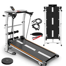 Load image into Gallery viewer, Treadmills for Home 440lbs Weight Capacity Silent Treadmill Folding Shock Running, Supine, Twisting, Draw Rope 4-in-1 Mechanical Mini Walking Machine