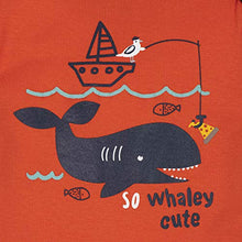 Load image into Gallery viewer, GERBER Baby Boys 4-Pack Short Sleeve Onesies Bodysuits, Orange Whales, 18 Months