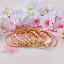 Load image into Gallery viewer, Ross-Simons Italian 18kt Gold Over Sterling Silver Jewelry Set: 7 Bangle Bracelets. 8.5 inches