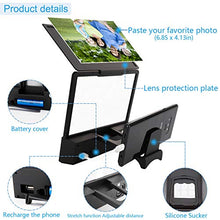 Load image into Gallery viewer, Jteman 5-in-1 Bluetooth Spearker 3D HD Mobile Phone Screen Magnifier Amplifier Movie Video Cell Phone Enlarger Screen Phone Projector for All Samrtphones Android and Phone(Black)